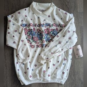 NWT Vintage Sears Carriage Court Floral Sweater